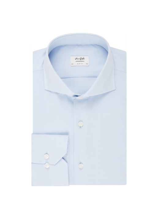 Van Gils Extreme slim fit overhemd met stretch - voorkant 3 lichtblauw