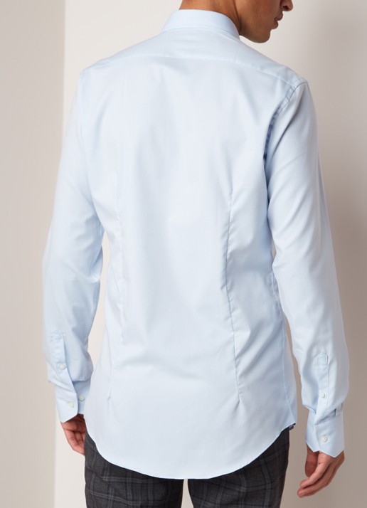 Van Gils Extreme slim fit overhemd met stretch - achterkant 5 lichtblauw