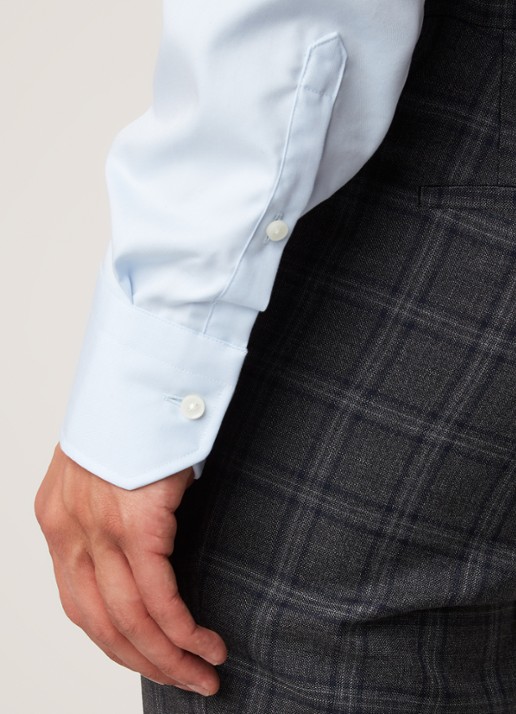 Van Gils Extreme slim fit overhemd met stretch - detail 2 lichtblauw