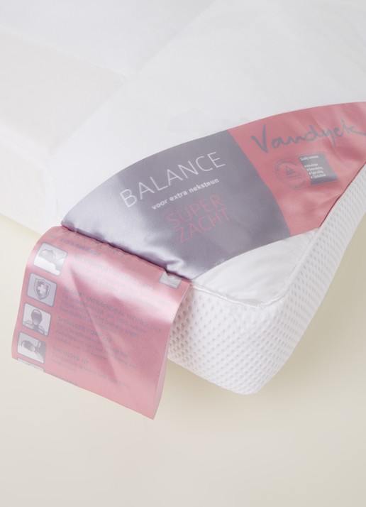 Vandyck Balance superzacht hoofdkussen met vulling van polyester 60 x 70 cm - detail 3 wit