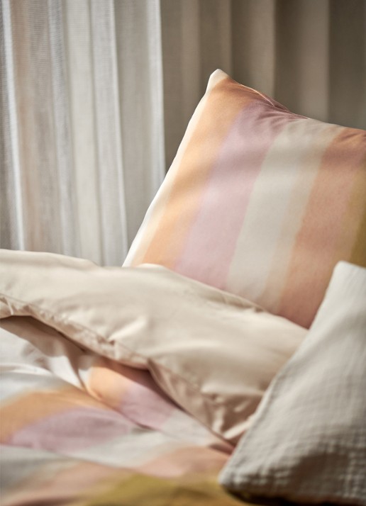 Vandyck Colorwave dekbedovertrekset - inclusief kussenslopen - detail oranje