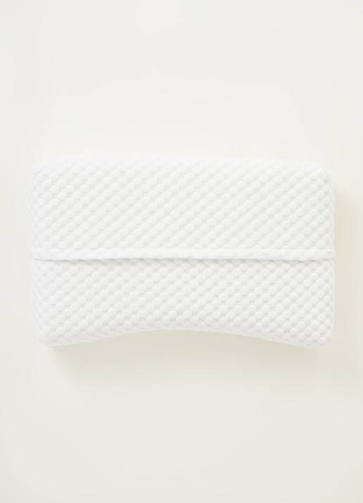 Vandyck Ergonomic 10 medium hoofdkussen met vulling van 60x 40 cm - voorkant 2 wit