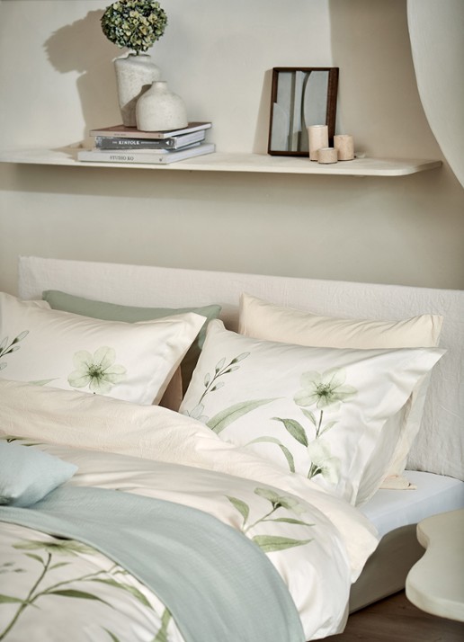 Vandyck Greenmark dekbedovertrekset van katoensatijn 200TC - inclusief kussenslopen - voorkant 5 beige