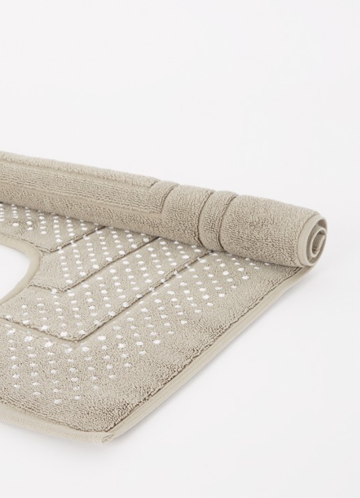 Vandyck Houston toiletmat 1200 gr/m2 - 60 x 60 cm - voorkant 2 olijfgroen