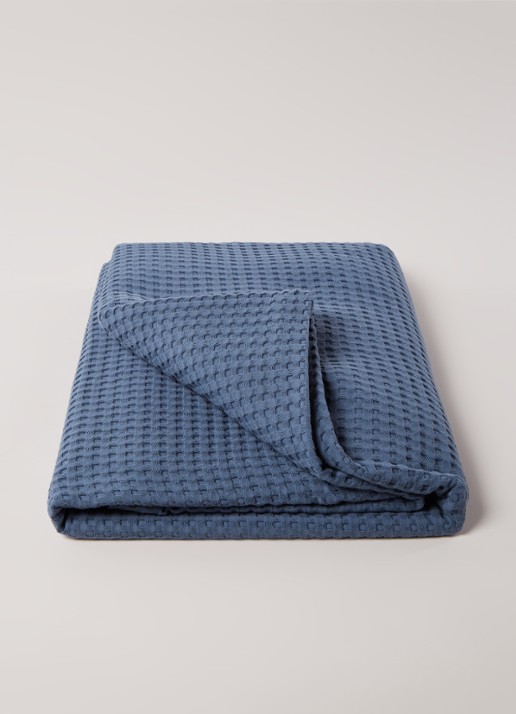 Vandyck Plaid van katoen - voorkant 3 blauw