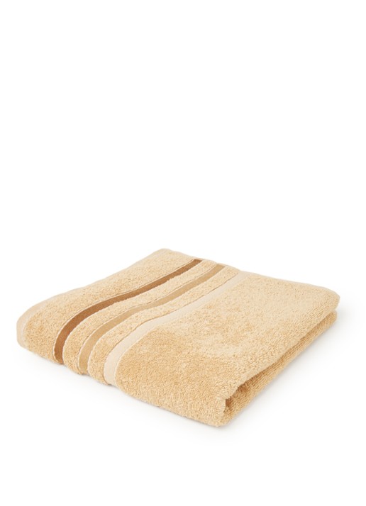 Vandyck Prestige Lines badhanddoek - 500 gr/m2 - 60 x 110 cm  - voorkant beige