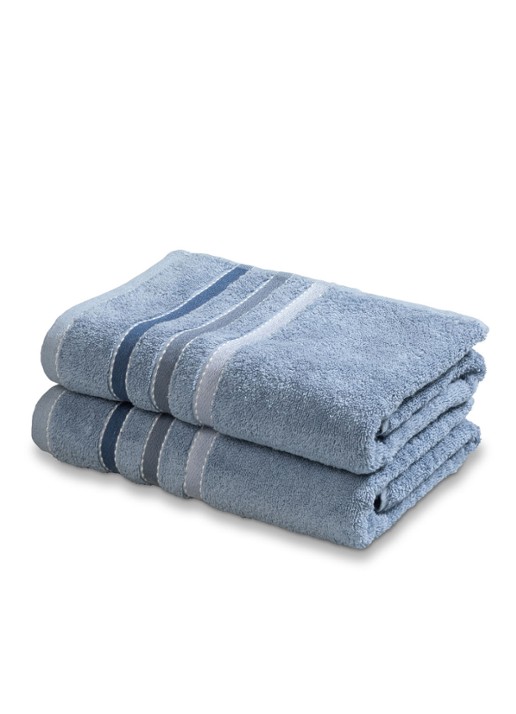 Vandyck Prestige Lines badhanddoek - 500 gr/m2 - 60 x 110 cm - detail 4 blauw