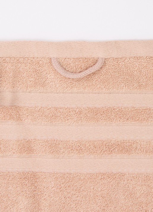 Vandyck Prestige Lines badhanddoek - 500 gr/m2 - detail zalmroze