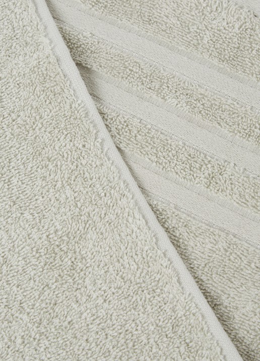 Vandyck Prestige Lines badlaken - 500 gr/m2 - 70 x 140 cm  - detail lichtgroen