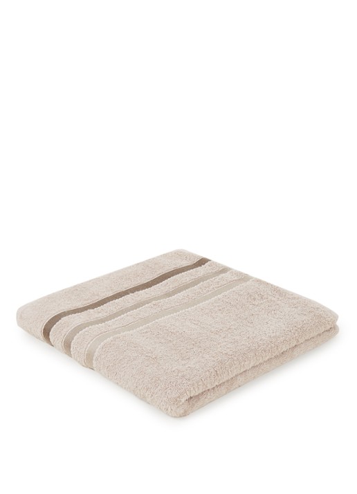 Vandyck Prestige Lines badlaken - 500gr/m2 - 70 x 140 cm  - voorkant 2 zand