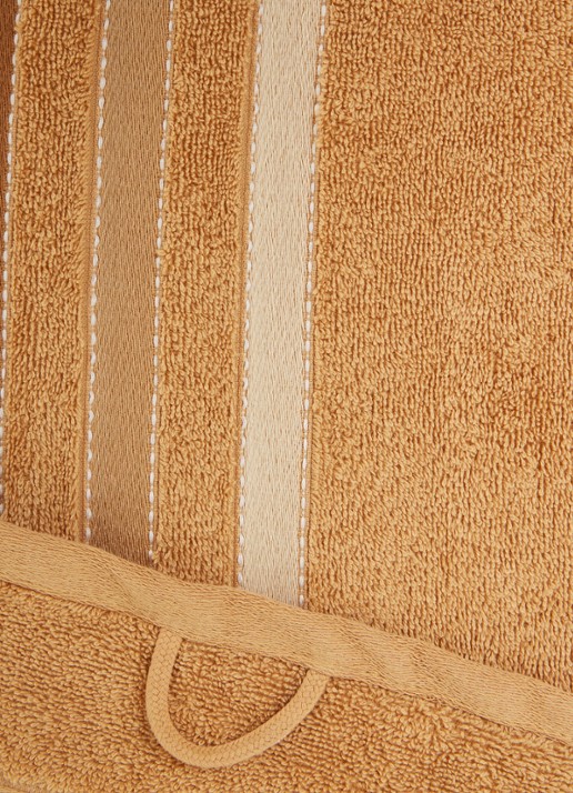 Vandyck Prestige Lines badlaken - 500gr/m2 - 70 x 140 cm  - detail 3 okergeel