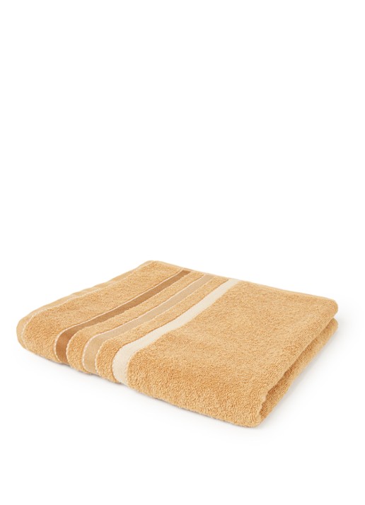 Vandyck Prestige Lines badlaken - 500gr/m2 - 70 x 140 cm  - voorkant okergeel