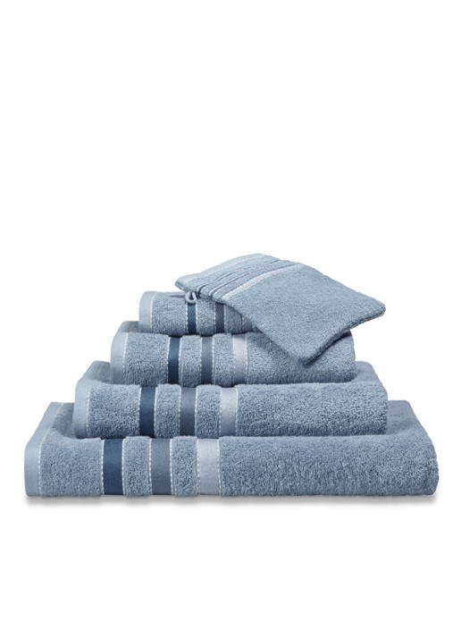 Vandyck Prestige Lines gastendoek - 500 gr/m2 - 40 x 60 cm - detail 3 blauw