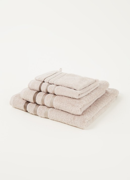 Vandyck Prestige Lines washand - 500 gr/m2 - 16 x 21 cm  - voorkant 3 zand