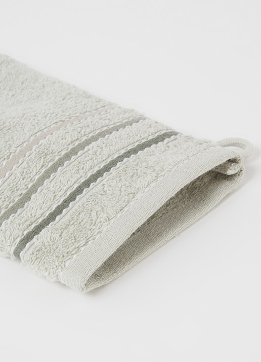 Vandyck Prestige Lines washand - 500 gr/m2 - 16 x 21 cm - detail lichtgrijs