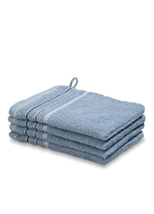Vandyck Prestige Lines washand - 500 gr/m2 - 16 x 22 cm - detail 4 blauw