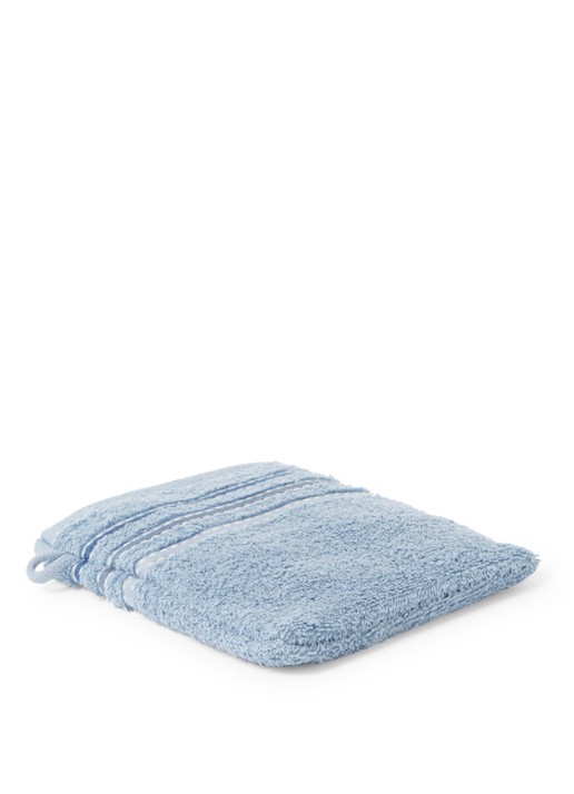 Vandyck Prestige Lines washand - 500 gr/m2 - 16 x 22 cm - voorkant blauw
