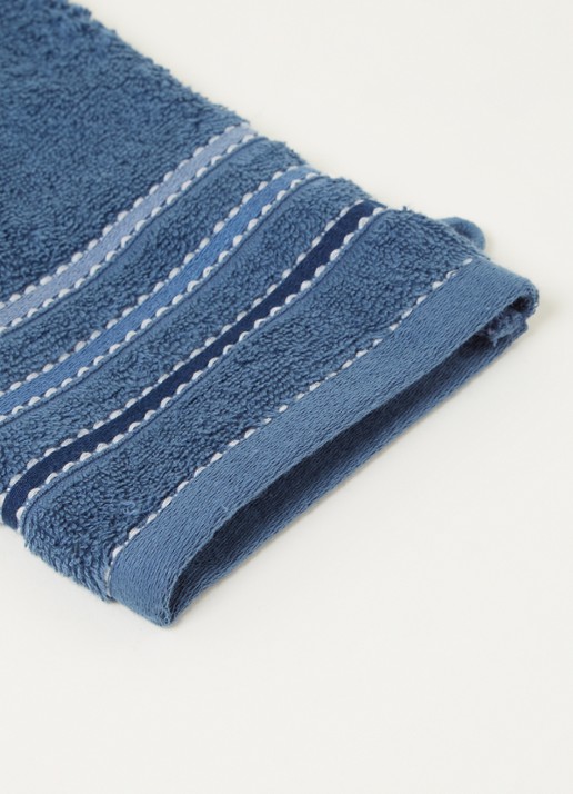 Vandyck Prestige Lines washand - 500 gr/m2 - 16 x 22 cm - detail 3 indigo