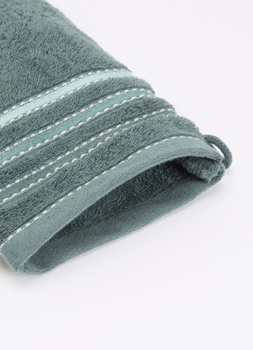 Vandyck Prestige washand - 500 gr/m2 - 16 x 22 cm - detail petrolgroen