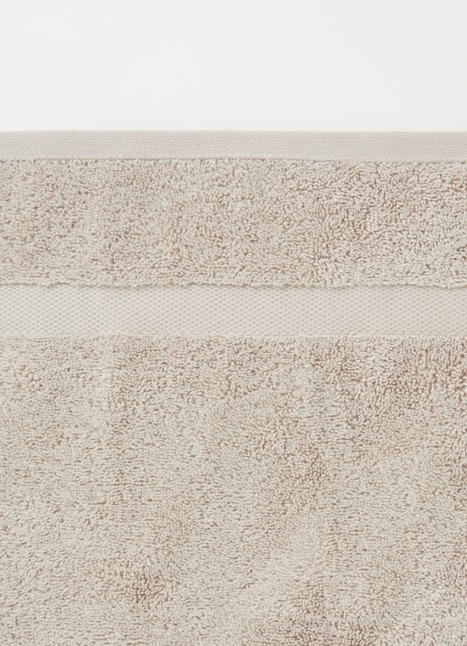 Vandyck Ranger badhanddoek - 650 gr/m2 - 55 x 100 cm - detail lichtgrijs