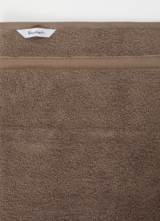 Vandyck Ranger badhanddoek - 650 gr/m2 - 55 x 100 cm - detail bruin
