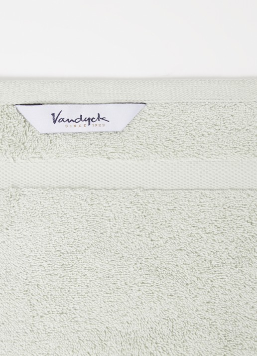 Vandyck Ranger badhanddoek - 650 gr/m2 - 55 x 100 cm - detail lichtgroen