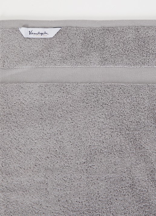 Vandyck Ranger badhanddoek - 650 gr/m2 - 68 x 127 cm - detail middengrijs