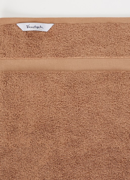 Vandyck Ranger badhanddoek - 650 gr/m2 - 68 x 127 cm - detail lichtbruin