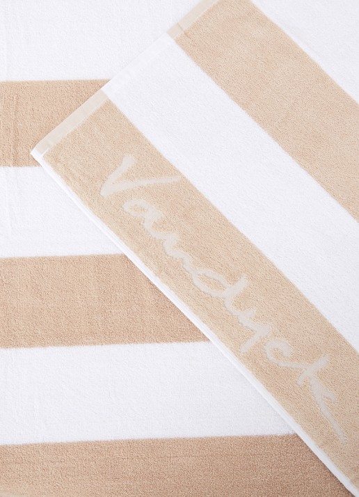 Vandyck Riviera strandlaken 100 x 200 cm  - detail beige
