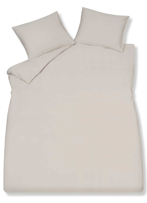 Vandyck Satin Luxe dekbedovertrekset van katoensatijn 300TC - inclusief kussenslopen - voorkant 2 creme