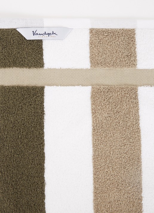 Vandyck Vancouver badhanddoek - 650 gr/m2 - 68 x 127 cm - detail 2 bronsgroen