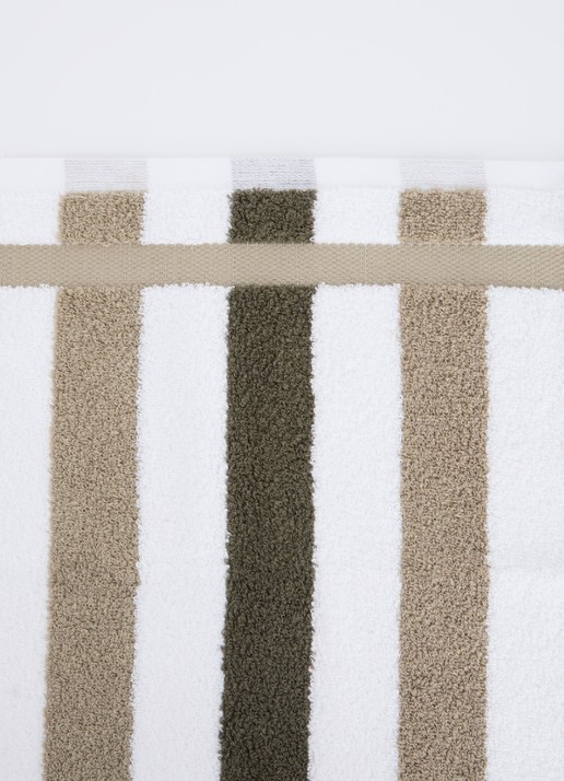 Vandyck Vancouver gastendoek - 650 gr/m2 - 40 x 60 cm - detail 2 bronsgroen
