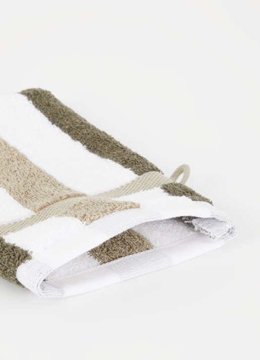 Vandyck Vancouver washand - 650 gr/m2 - 16 x 22 cm  - detail 2 bronsgroen