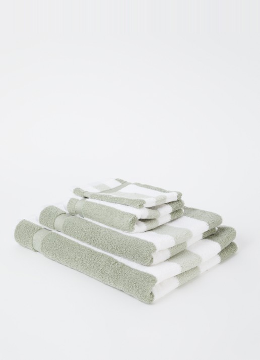 Vandyck Vancouver washand - 650 gr/m2 - 16 x 22 cm  - voorkant 3 lindegroen