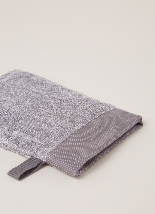 Vandyck Washand - 550 gr/m2 - 16 x 21 cm - detail middengrijs