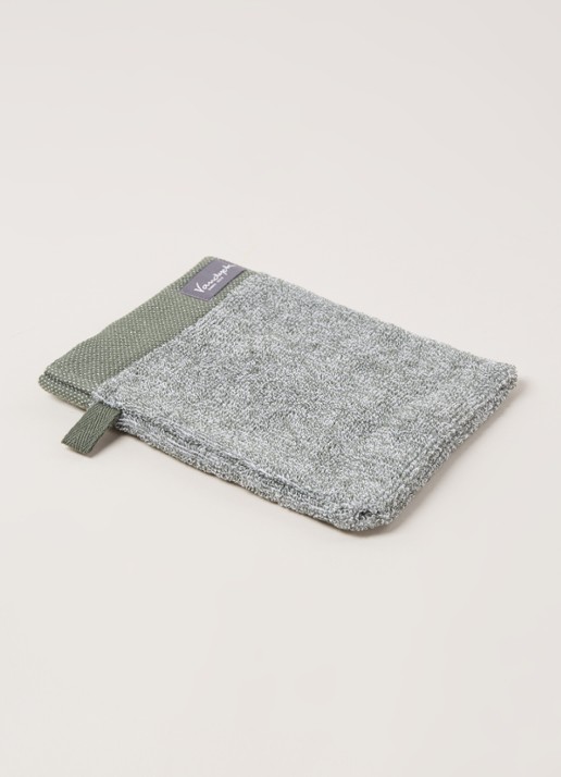 Vandyck Washand - 550 gr/m2 - 16 x 21 cm - voorkant 2 olijfgroen