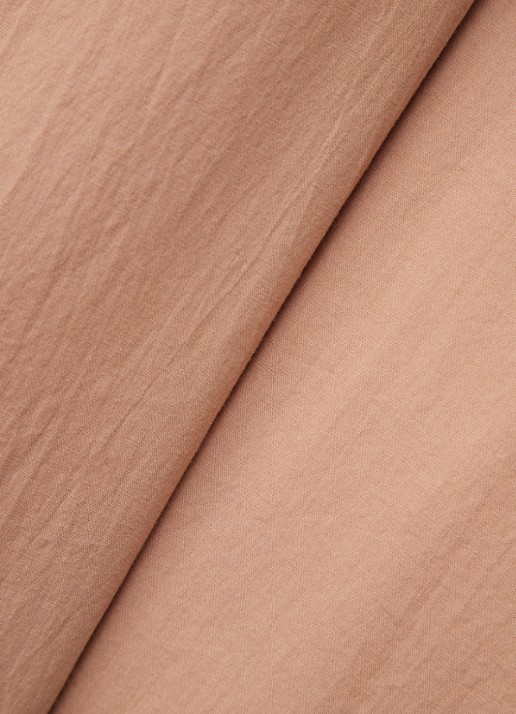 Vandyck Washed Cotton dekbedovertrekset van katoen - inclusief kussenslopen - detail cognac