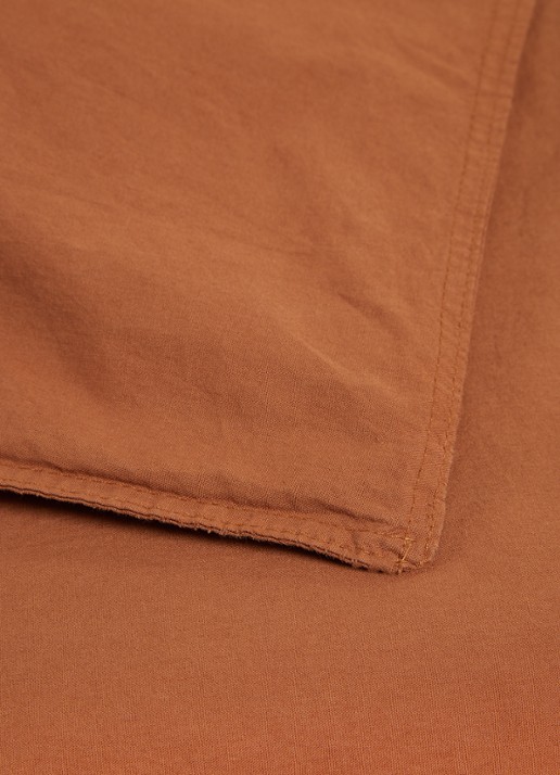 Vandyck Washed Cotton katoenen dekbedovertrekset - inclusief kussenslopen - detail 3 cognac