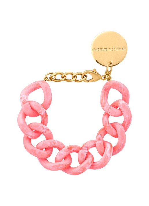 Vanessa Baroni Flat Chain armband - voorkant strawberry icecream
