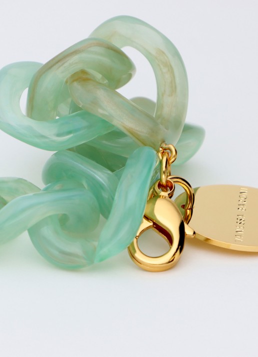 Vanessa Baroni Flat Chain armband - detail 3 jade