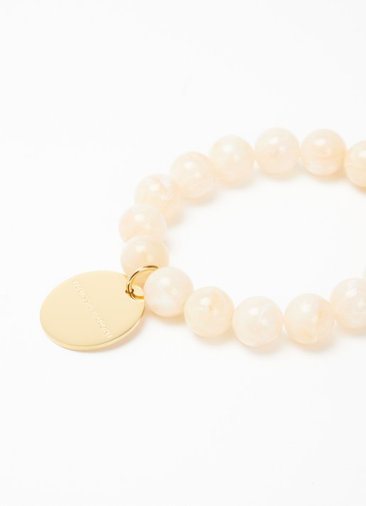 Vanessa Baroni Mini Beads armband - detail 3 beige
