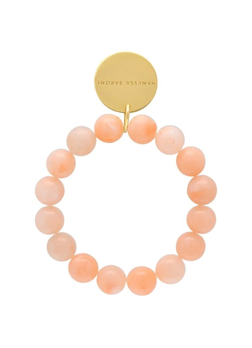 Vanessa Baroni Mini Beads armband - voorkant peach sorbet