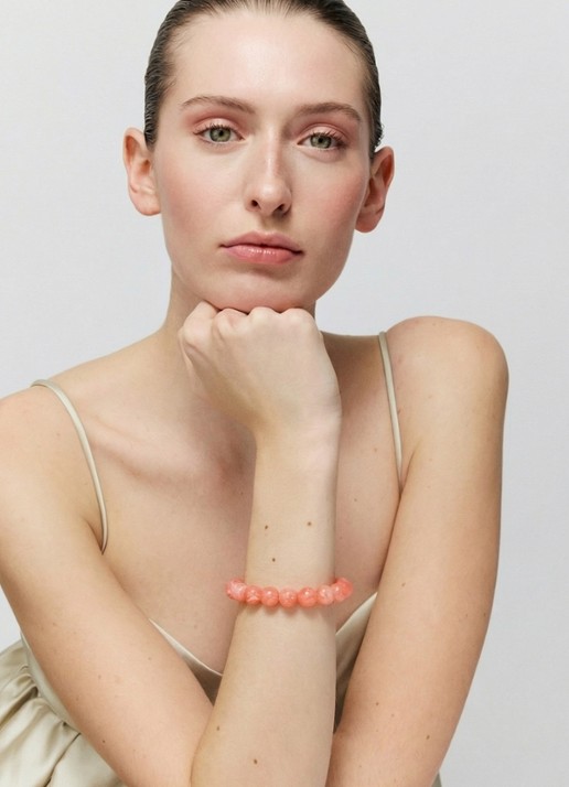 Vanessa Baroni Mini Beads armband - voorkant 2 watermelon marble