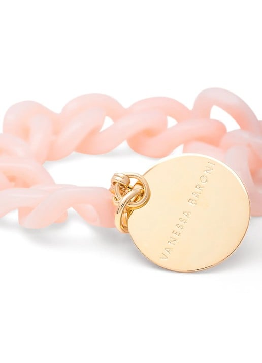 Vanessa Baroni Mini Flat Chain armband - detail 3 peach sorbet