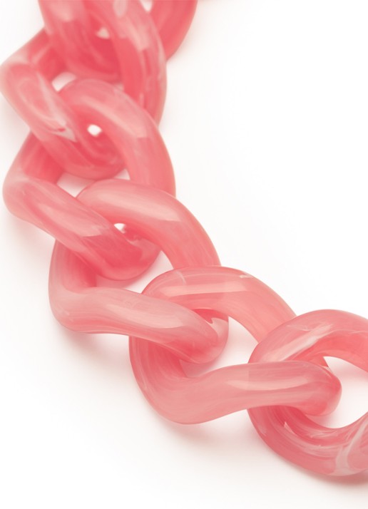 Vanessa Baroni Mini Flat Chain armband - detail 3 watermelon marble