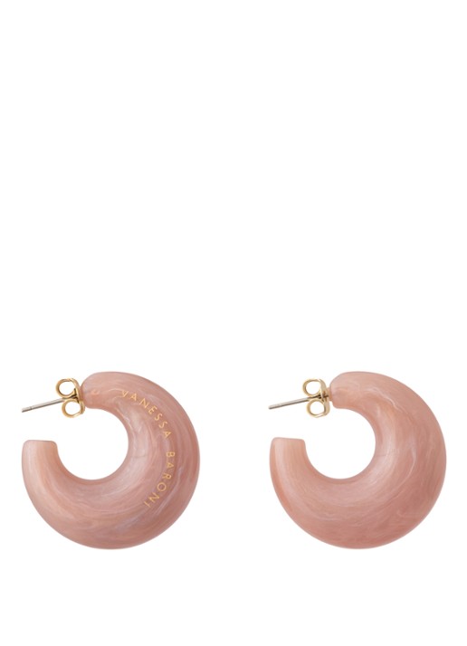 Vanessa Baroni Moon oorstekers - voorkant blush marble