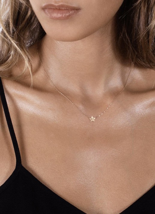 Vanrycke Ketting met hanger in 18 karaat roségoud - voorkant 2 roségoud