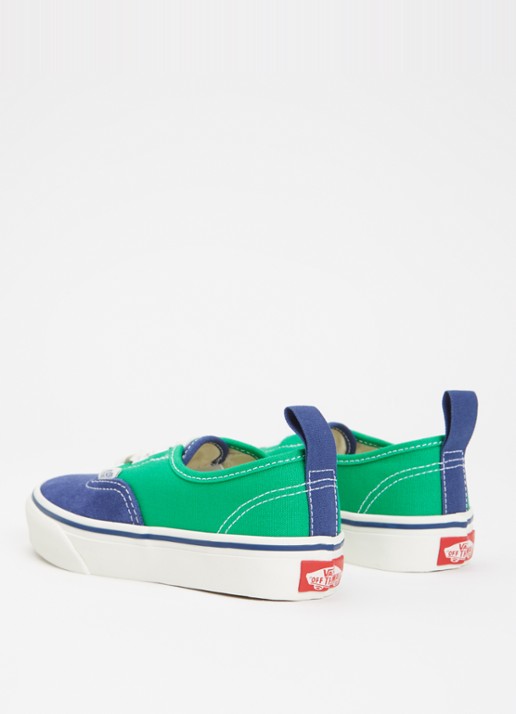 VANS Authentic sneaker van canvas met suède details - achterkant groen