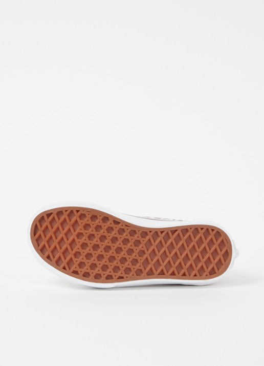 VANS Leopard Old skool sneaker met suède details - detail 4 lichtpaars