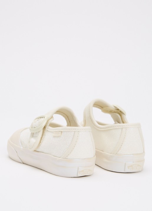 VANS Mary Jane ballerina van canvas met glitter - achterkant 4 wit
